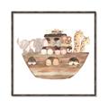 Picture of Watercolor Noahs Ark _GroupedProduct_Square_Mini_ _GroupedProduct_Square_Canvas_Framed_
