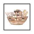 Picture of Watercolor Noahs Ark _GroupedProduct_Square_Mini_ _GroupedProduct_Square_Canvas_Framed_