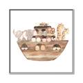 Picture of Watercolor Noahs Ark _GroupedProduct_Square_Mini_ _GroupedProduct_Square_Canvas_Framed_