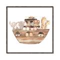 Picture of Watercolor Noahs Ark _GroupedProduct_Square_Mini_ _GroupedProduct_Square_Canvas_Framed_