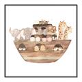 Picture of Watercolor Noahs Ark _GroupedProduct_Square_Mini_ _GroupedProduct_Square_Canvas_Framed_