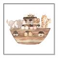 Picture of Watercolor Noahs Ark _GroupedProduct_Square_Mini_ _GroupedProduct_Square_Canvas_Framed_