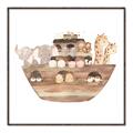Picture of Watercolor Noahs Ark _GroupedProduct_Square_Mini_ _GroupedProduct_Square_Canvas_Framed_