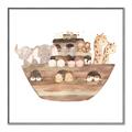 Picture of Watercolor Noahs Ark _GroupedProduct_Square_Mini_ _GroupedProduct_Square_Canvas_Framed_