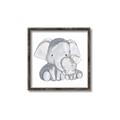 Picture of Mother and baby elephant _GroupedProduct_Square_Mini_ _GroupedProduct_Square_Canvas_Framed_