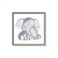 Picture of Mother and baby elephant _GroupedProduct_Square_Mini_ _GroupedProduct_Square_Canvas_Framed_