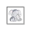 Picture of Mother and baby elephant _GroupedProduct_Square_Mini_ _GroupedProduct_Square_Canvas_Framed_