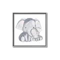 Picture of Mother and baby elephant _GroupedProduct_Square_Mini_ _GroupedProduct_Square_Canvas_Framed_