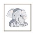 Picture of Mother and baby elephant _GroupedProduct_Square_Mini_ _GroupedProduct_Square_Canvas_Framed_