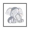 Picture of Mother and baby elephant _GroupedProduct_Square_Mini_ _GroupedProduct_Square_Canvas_Framed_