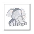 Picture of Mother and baby elephant _GroupedProduct_Square_Mini_ _GroupedProduct_Square_Canvas_Framed_