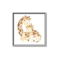 Picture of Mother and baby Giraffe _GroupedProduct_Square_Mini_ _GroupedProduct_Square_Canvas_Framed_