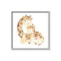 Picture of Mother and baby Giraffe _GroupedProduct_Square_Mini_ _GroupedProduct_Square_Canvas_Framed_