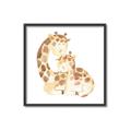 Picture of Mother and baby Giraffe _GroupedProduct_Square_Mini_ _GroupedProduct_Square_Canvas_Framed_