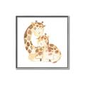 Picture of Mother and baby Giraffe _GroupedProduct_Square_Mini_ _GroupedProduct_Square_Canvas_Framed_