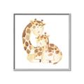 Picture of Mother and baby Giraffe _GroupedProduct_Square_Mini_ _GroupedProduct_Square_Canvas_Framed_