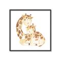 Picture of Mother and baby Giraffe _GroupedProduct_Square_Mini_ _GroupedProduct_Square_Canvas_Framed_