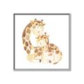 Picture of Mother and baby Giraffe _GroupedProduct_Square_Mini_ _GroupedProduct_Square_Canvas_Framed_