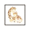Picture of Mother and baby Giraffe _GroupedProduct_Square_Mini_ _GroupedProduct_Square_Canvas_Framed_