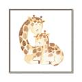 Picture of Mother and baby Giraffe _GroupedProduct_Square_Mini_ _GroupedProduct_Square_Canvas_Framed_