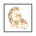 Picture of Mother and baby Giraffe _GroupedProduct_Square_Mini_ _GroupedProduct_Square_Canvas_Framed_
