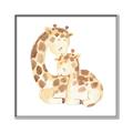Picture of Mother and baby Giraffe _GroupedProduct_Square_Mini_ _GroupedProduct_Square_Canvas_Framed_
