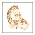 Picture of Mother and baby Giraffe _GroupedProduct_Square_Mini_ _GroupedProduct_Square_Canvas_Framed_