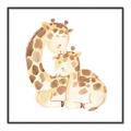 Picture of Mother and baby Giraffe _GroupedProduct_Square_Mini_ _GroupedProduct_Square_Canvas_Framed_