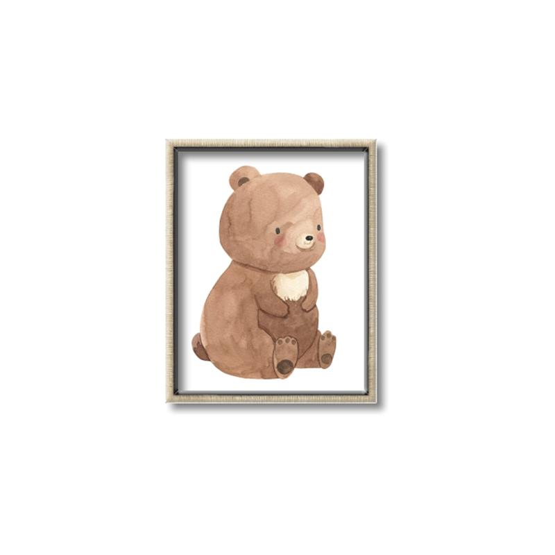 Picture of Woodland animals Bear _GroupedProduct_Rectangle_Portrait_Mini_ _GroupedProduct_Rectangle_Portrait_Canvas_Framed_