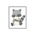 Picture of Woodland animals Raccoon _GroupedProduct_Rectangle_Portrait_Mini_ _GroupedProduct_Rectangle_Portrait_Canvas_Framed_