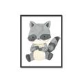 Picture of Woodland animals Raccoon _GroupedProduct_Rectangle_Portrait_Mini_ _GroupedProduct_Rectangle_Portrait_Canvas_Framed_