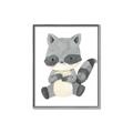 Picture of Woodland animals Raccoon _GroupedProduct_Rectangle_Portrait_Mini_ _GroupedProduct_Rectangle_Portrait_Canvas_Framed_