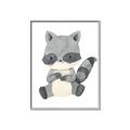 Picture of Woodland animals Raccoon _GroupedProduct_Rectangle_Portrait_Mini_ _GroupedProduct_Rectangle_Portrait_Canvas_Framed_