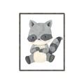 Picture of Woodland animals Raccoon _GroupedProduct_Rectangle_Portrait_Mini_ _GroupedProduct_Rectangle_Portrait_Canvas_Framed_