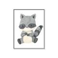 Picture of Woodland animals Raccoon _GroupedProduct_Rectangle_Portrait_Mini_ _GroupedProduct_Rectangle_Portrait_Canvas_Framed_
