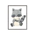 Picture of Woodland animals Raccoon _GroupedProduct_Rectangle_Portrait_Mini_ _GroupedProduct_Rectangle_Portrait_Canvas_Framed_