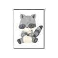 Picture of Woodland animals Raccoon _GroupedProduct_Rectangle_Portrait_Mini_ _GroupedProduct_Rectangle_Portrait_Canvas_Framed_
