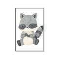 Picture of Woodland animals Raccoon _GroupedProduct_Rectangle_Portrait_Mini_ _GroupedProduct_Rectangle_Portrait_Canvas_Framed_