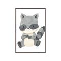 Picture of Woodland animals Raccoon _GroupedProduct_Rectangle_Portrait_Mini_ _GroupedProduct_Rectangle_Portrait_Canvas_Framed_