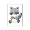 Picture of Woodland animals Raccoon _GroupedProduct_Rectangle_Portrait_Mini_ _GroupedProduct_Rectangle_Portrait_Canvas_Framed_