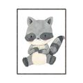 Picture of Woodland animals Raccoon _GroupedProduct_Rectangle_Portrait_Mini_ _GroupedProduct_Rectangle_Portrait_Canvas_Framed_