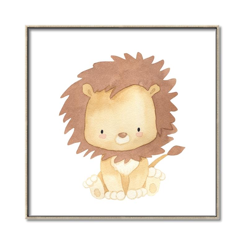Picture of Lovely Lion _GroupedProduct_Square_Mini_ _GroupedProduct_Square_Canvas_Framed_