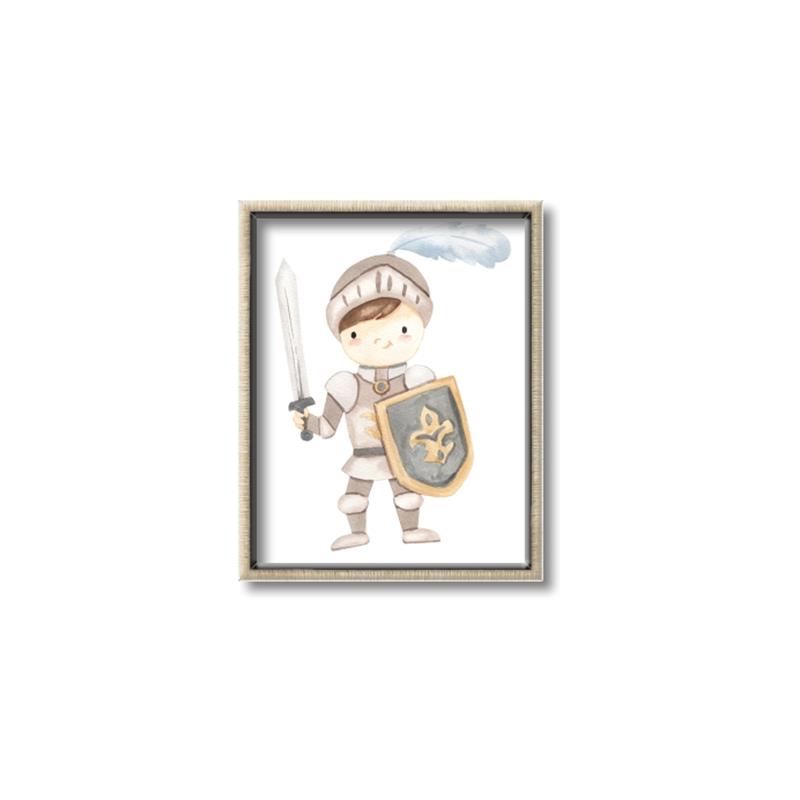 Picture of knight illustration for kids I _GroupedProduct_Rectangle_Portrait_Mini_ _GroupedProduct_Rectangle_Portrait_Canvas_Framed_