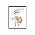 Picture of knight illustration for kids I _GroupedProduct_Rectangle_Portrait_Mini_ _GroupedProduct_Rectangle_Portrait_Canvas_Framed_
