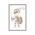 Picture of knight illustration for kids I _GroupedProduct_Rectangle_Portrait_Mini_ _GroupedProduct_Rectangle_Portrait_Canvas_Framed_