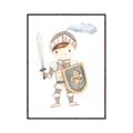 Picture of knight illustration for kids I _GroupedProduct_Rectangle_Portrait_Mini_ _GroupedProduct_Rectangle_Portrait_Canvas_Framed_