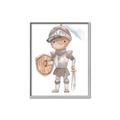 Picture of knight illustration for kids II _GroupedProduct_Rectangle_Portrait_Mini_ _GroupedProduct_Rectangle_Portrait_Canvas_Framed_