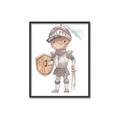 Picture of knight illustration for kids II _GroupedProduct_Rectangle_Portrait_Mini_ _GroupedProduct_Rectangle_Portrait_Canvas_Framed_