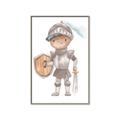 Picture of knight illustration for kids II _GroupedProduct_Rectangle_Portrait_Mini_ _GroupedProduct_Rectangle_Portrait_Canvas_Framed_