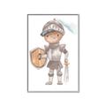 Picture of knight illustration for kids II _GroupedProduct_Rectangle_Portrait_Mini_ _GroupedProduct_Rectangle_Portrait_Canvas_Framed_
